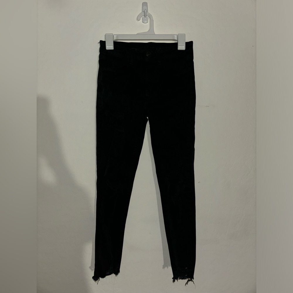 American Eagle Ne(x)t Level Stretch Black Ripped Jeans
